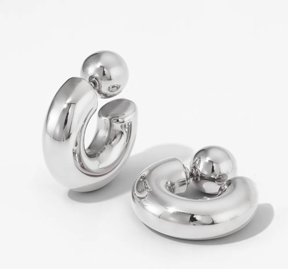Gante silver hoop