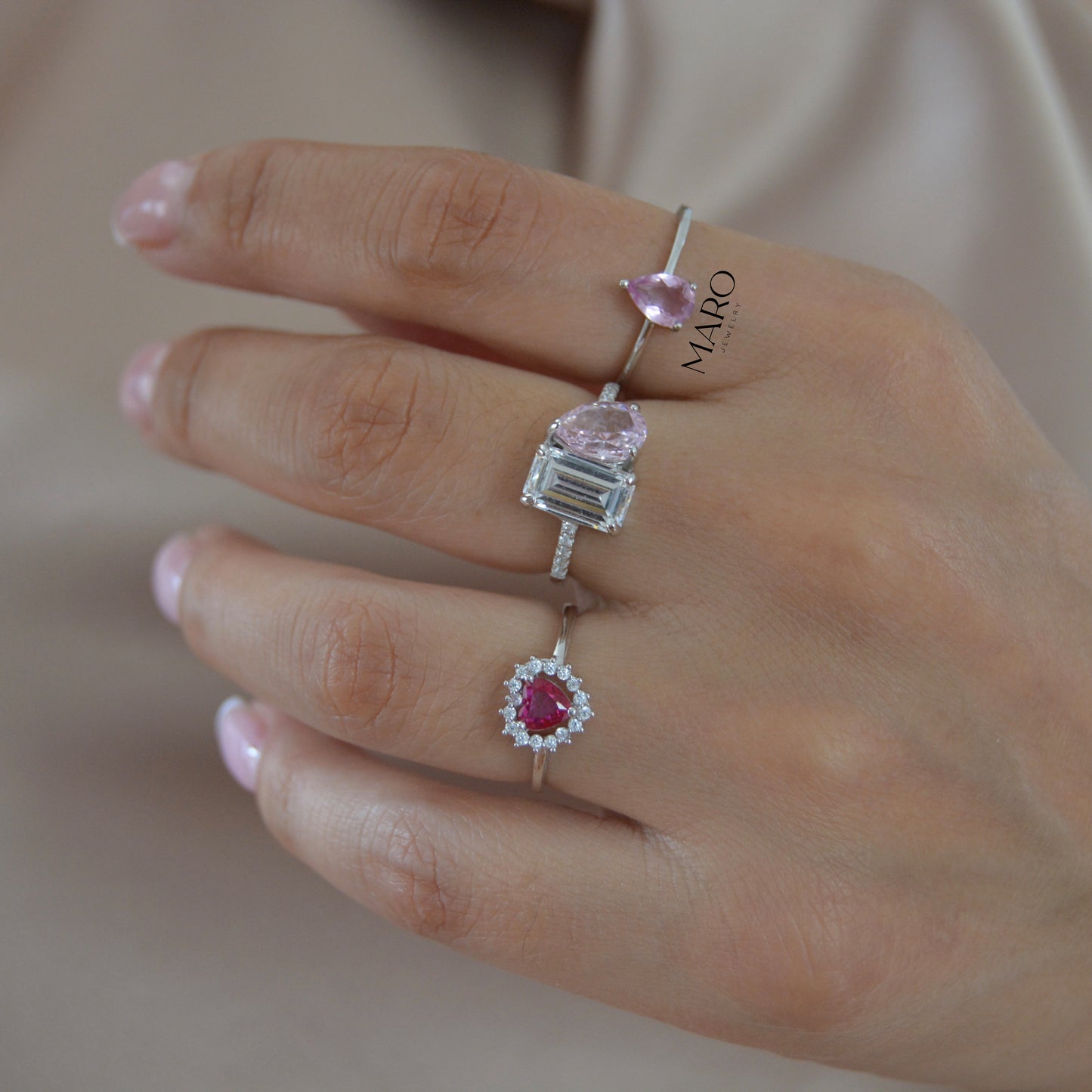 Pink Zirconia Ring