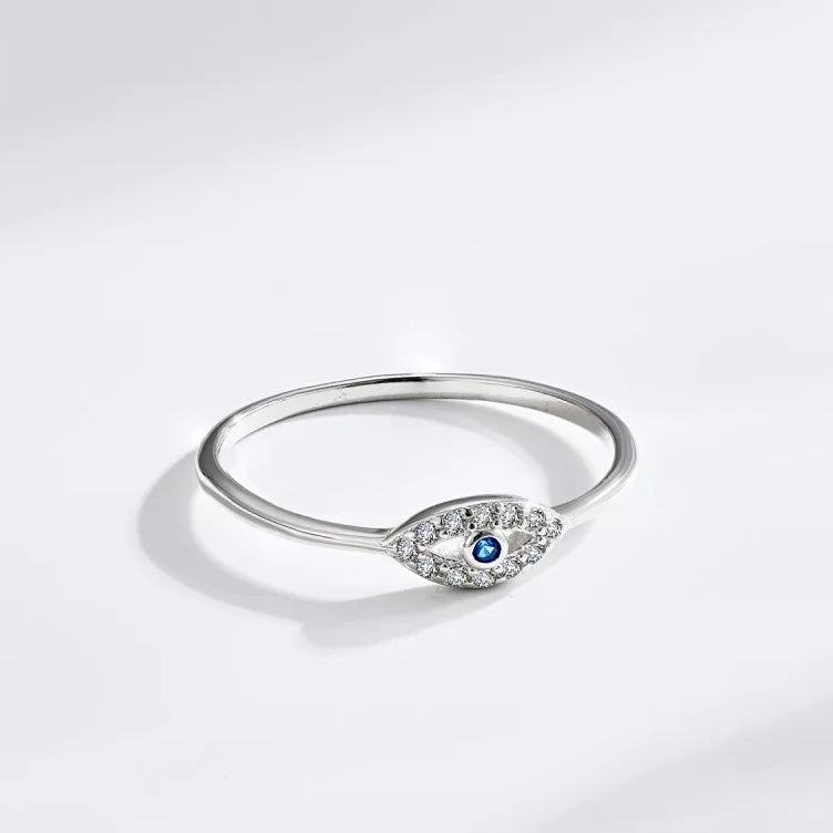 EVIL EYE SILVER RING