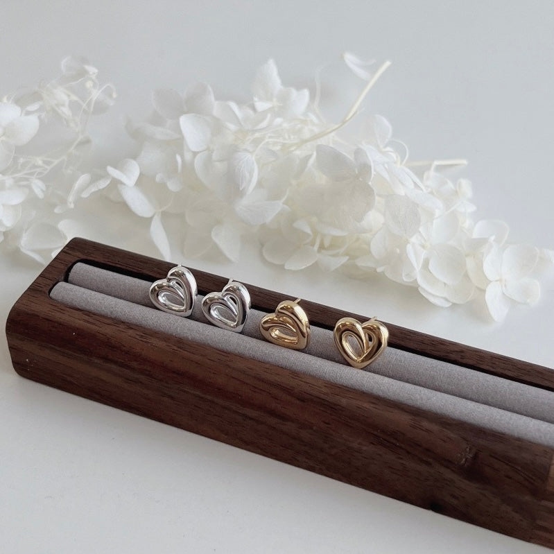 GOLD HEART EARRING