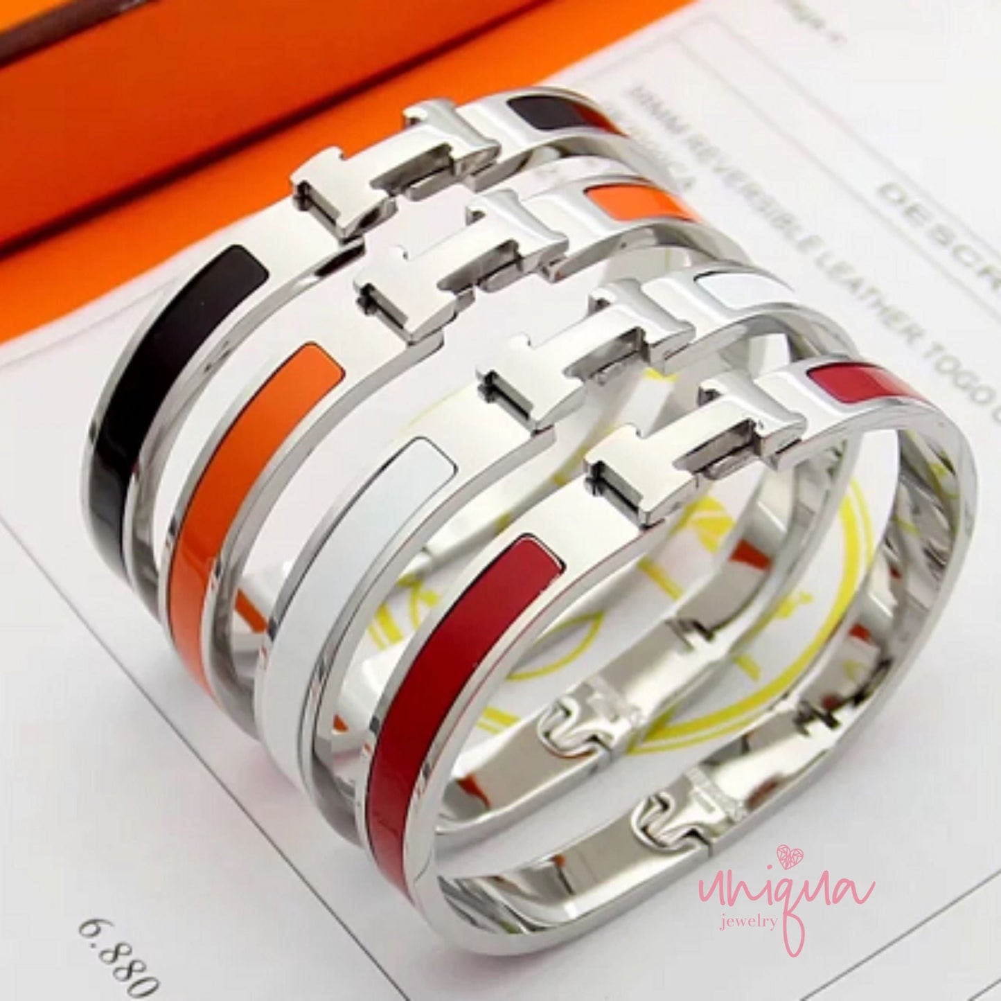 H THIN SILVER BRACELET