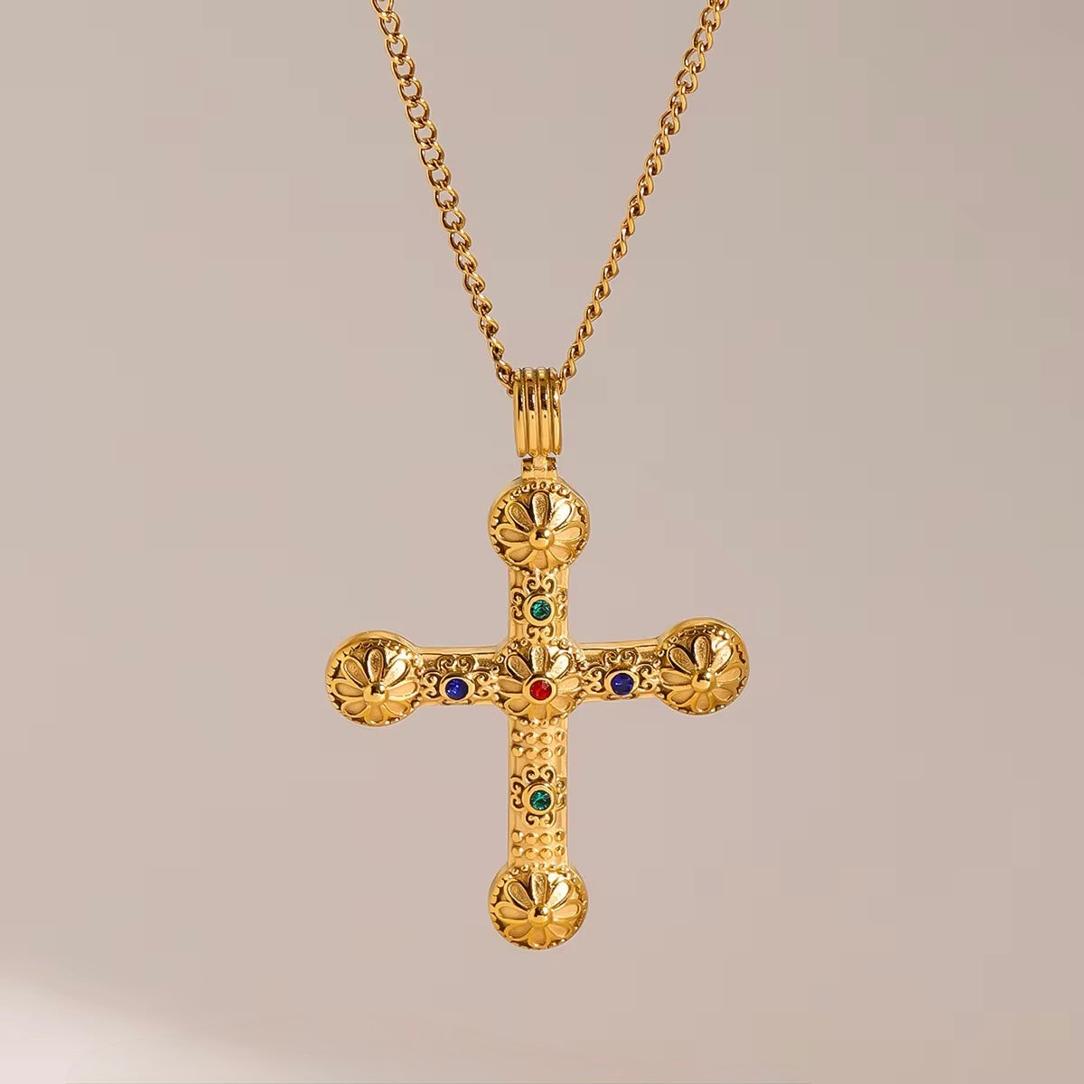 Gemstone Cross necklace