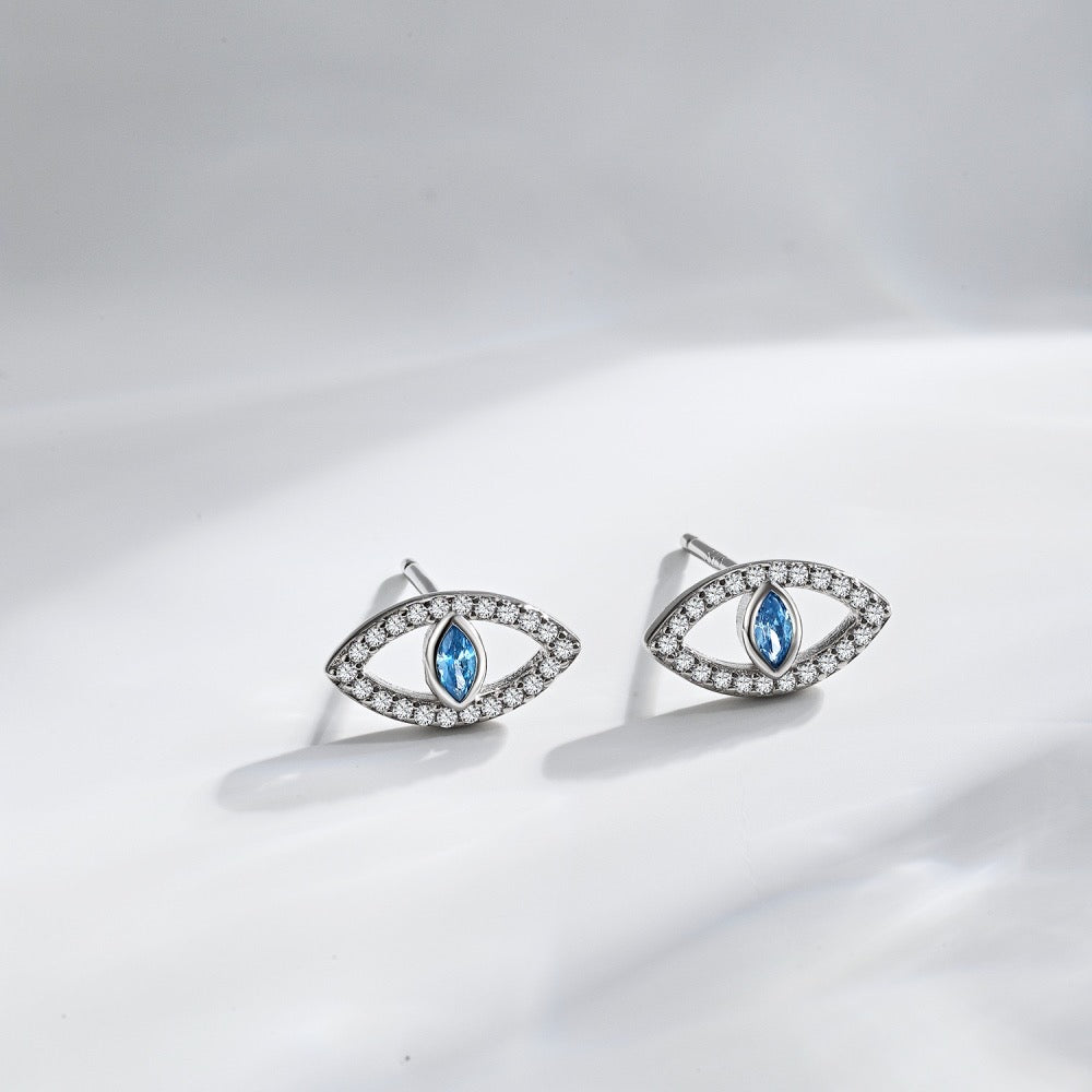 EVIL EYE SILVER EARRING