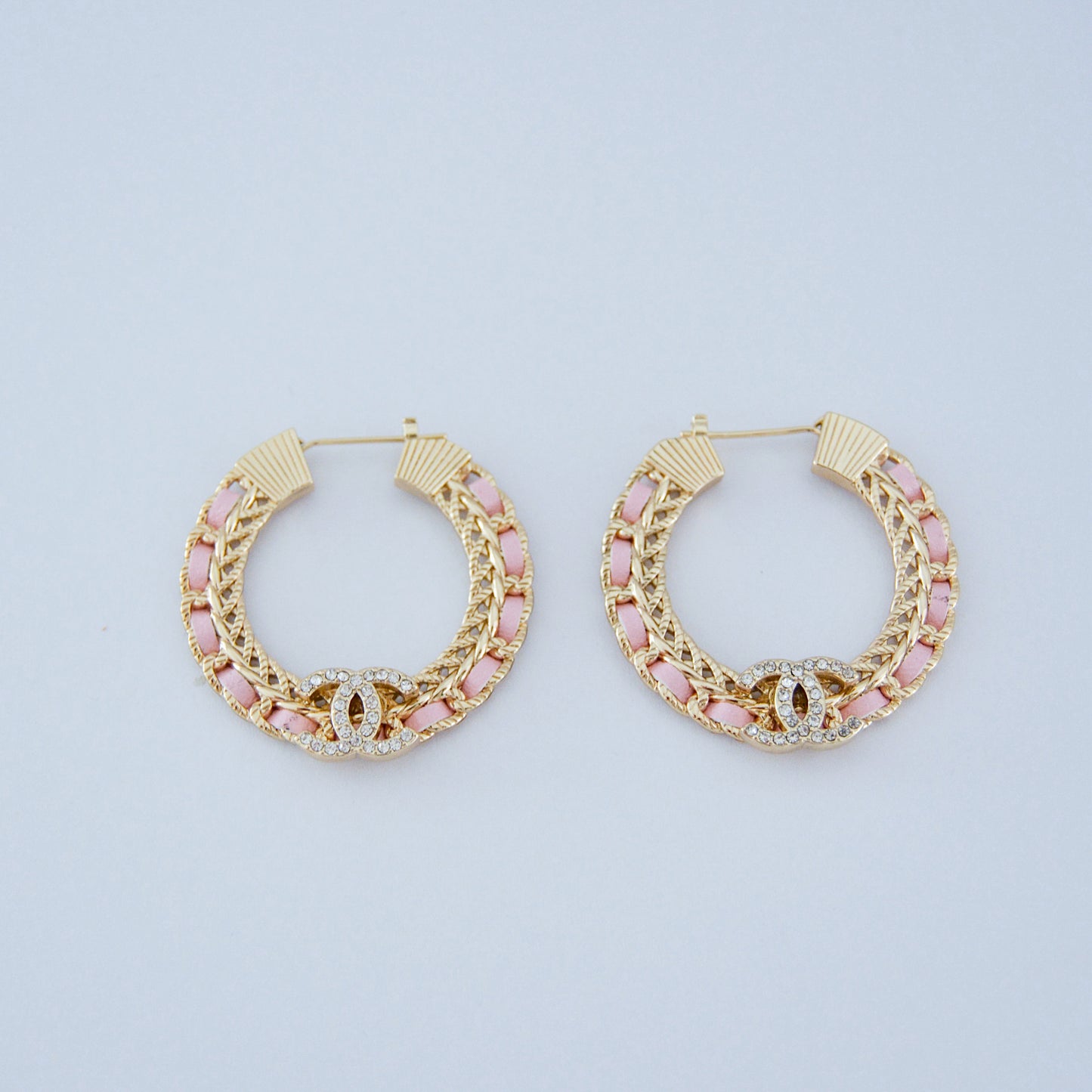 Gold & Pink hoops