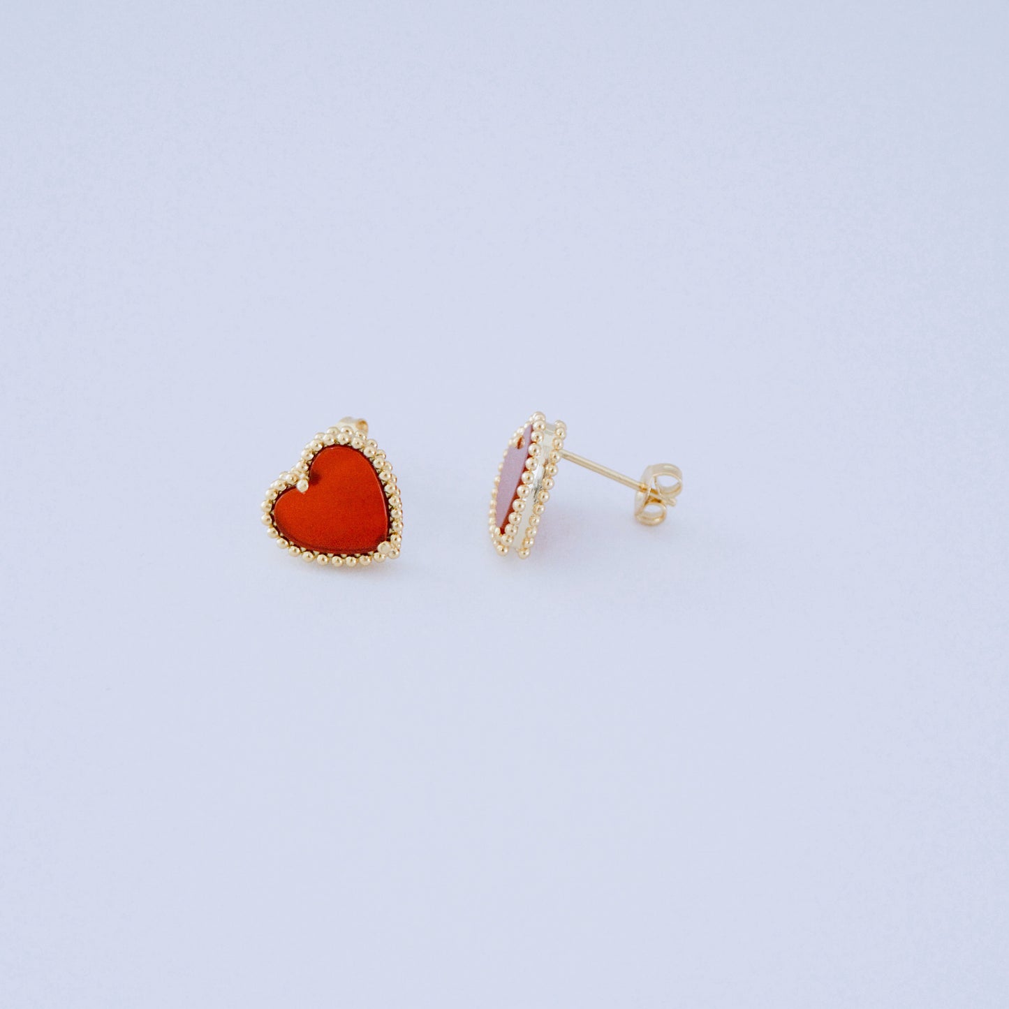 Red heart earring