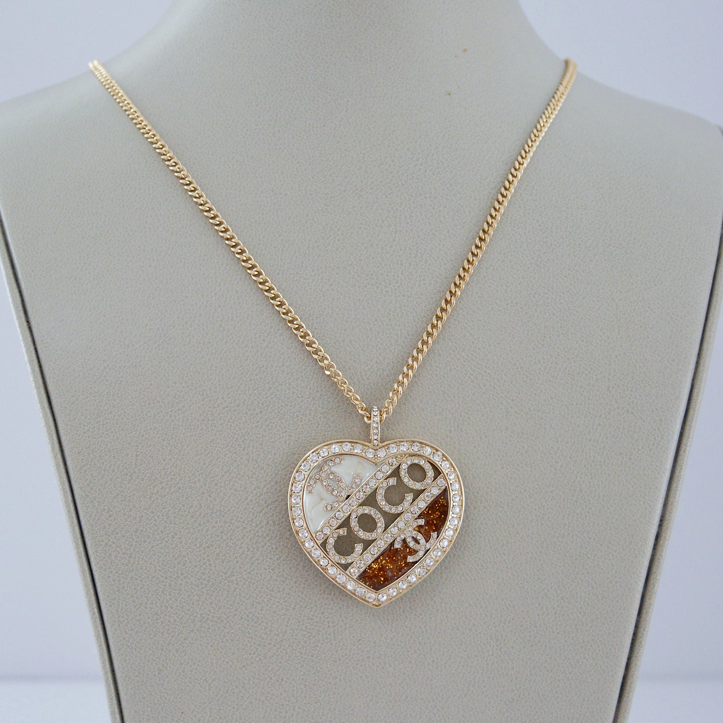 Gold long necklace