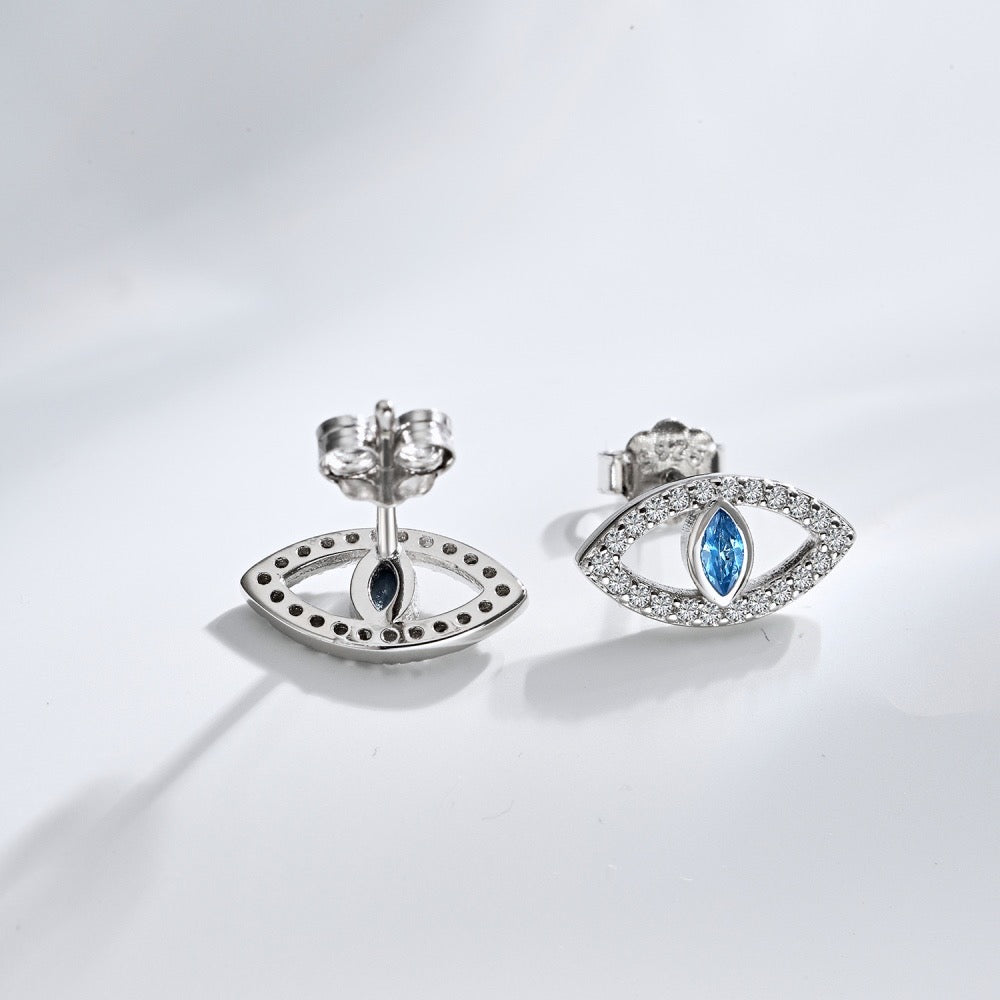 EVIL EYE SILVER EARRING