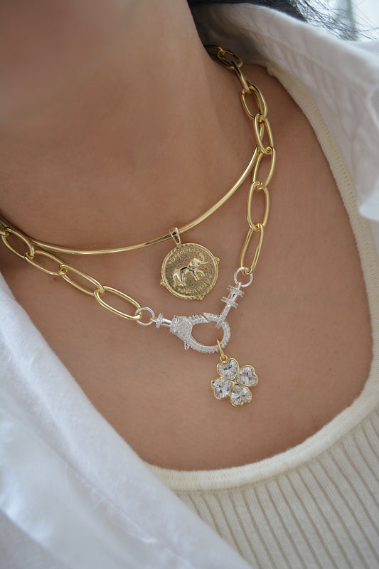 Lobster Clasp Paperclip Necklace