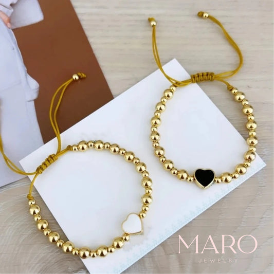 Heart couple bracelet