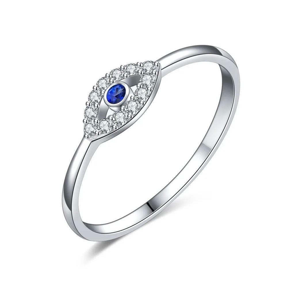 EVIL EYE SILVER RING
