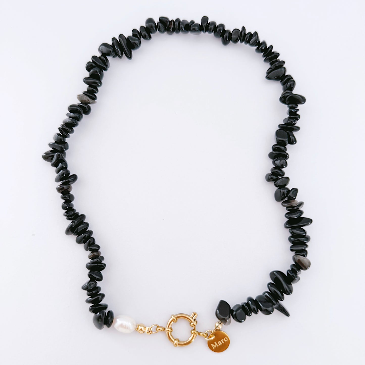 Black stone necklace