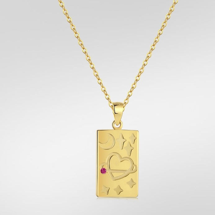 Moon & Heart necklace