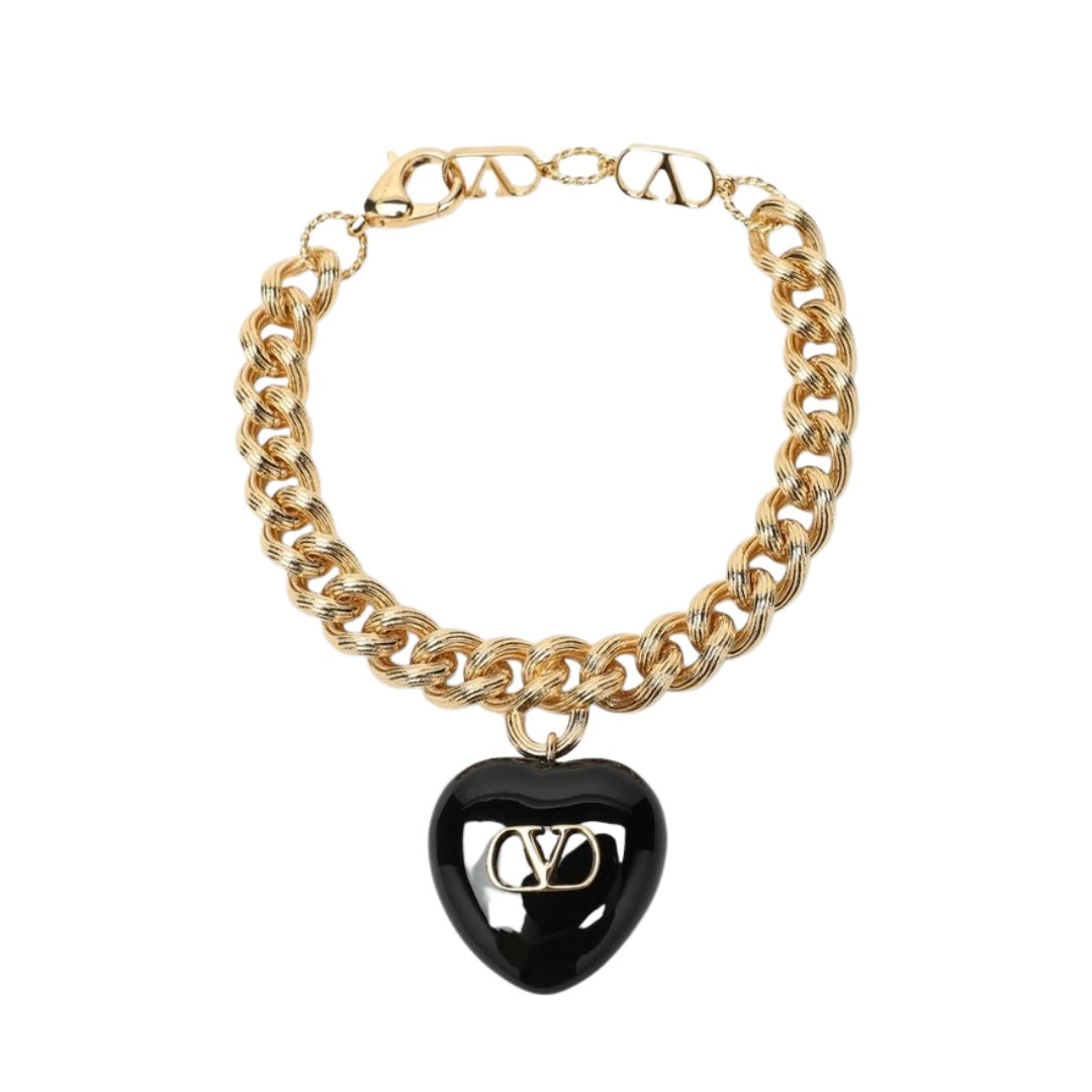 V Black heart Bracelet