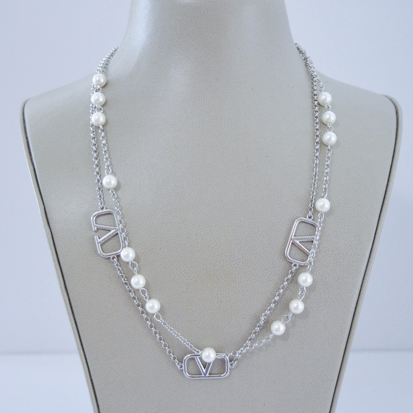 V Silver Necklace