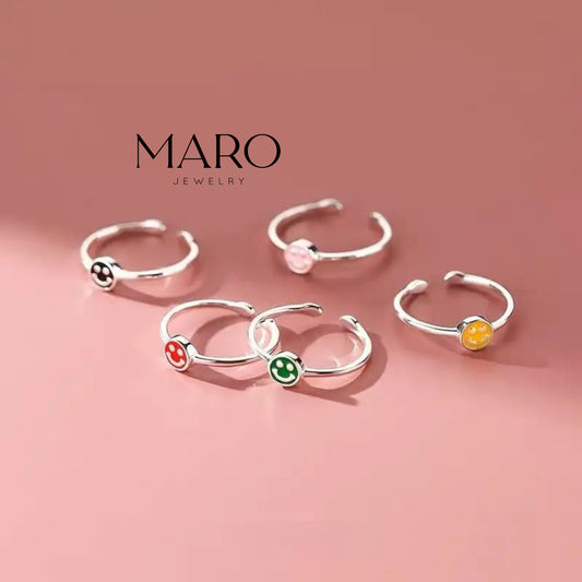 Happy face ring