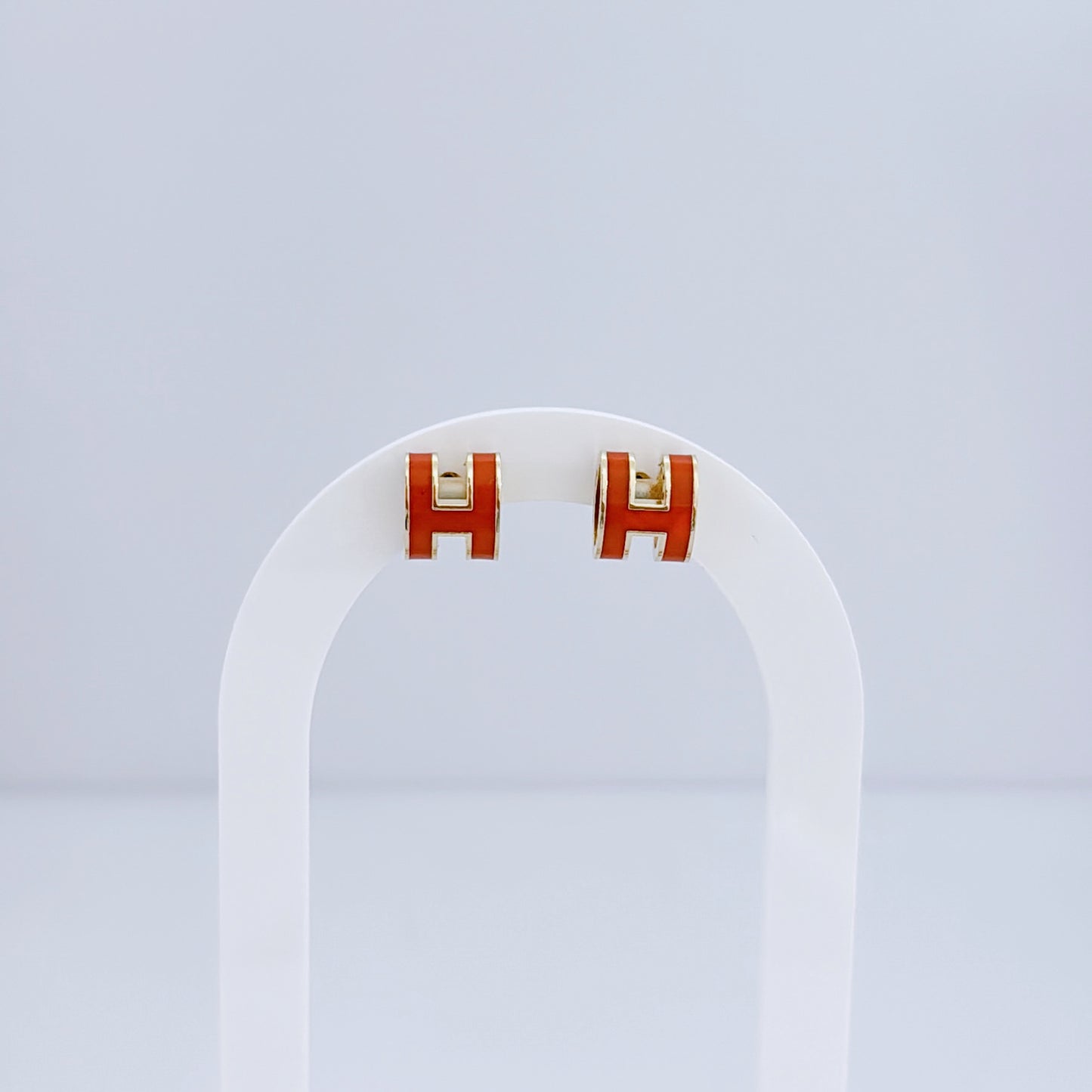 H Orange earring