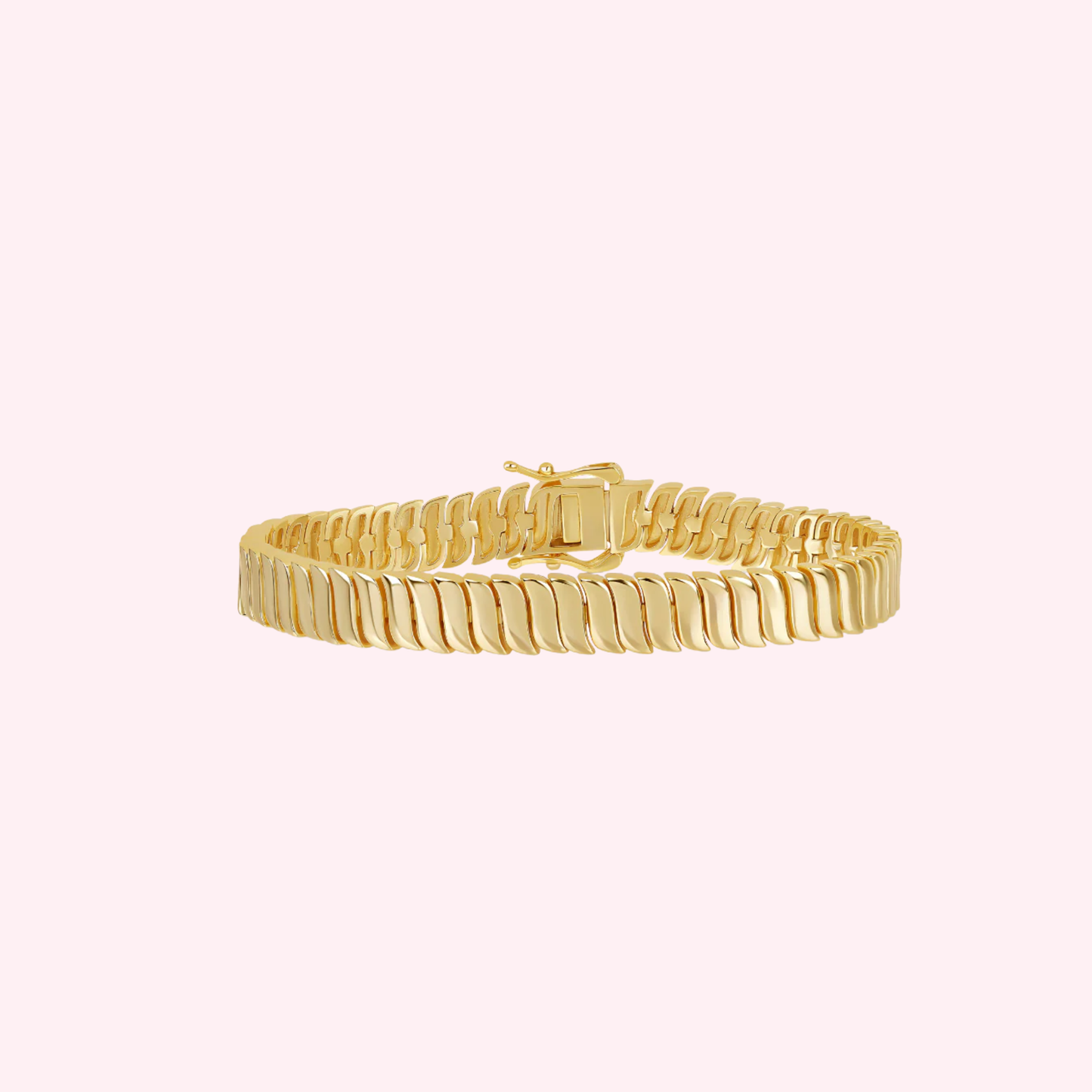 Golden Wave Tennis Bracelet