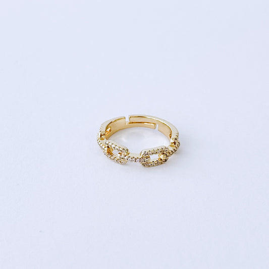 Link gold ring