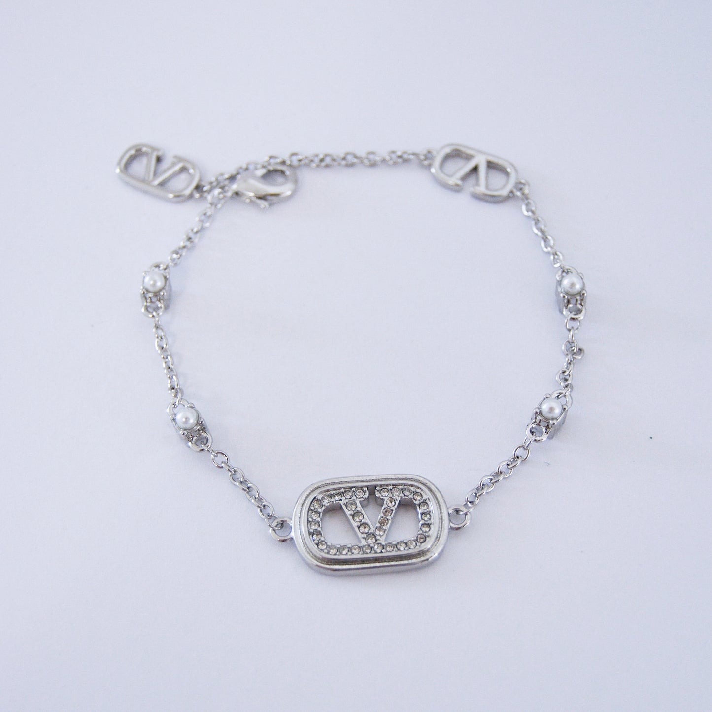 V Silver Bracelet