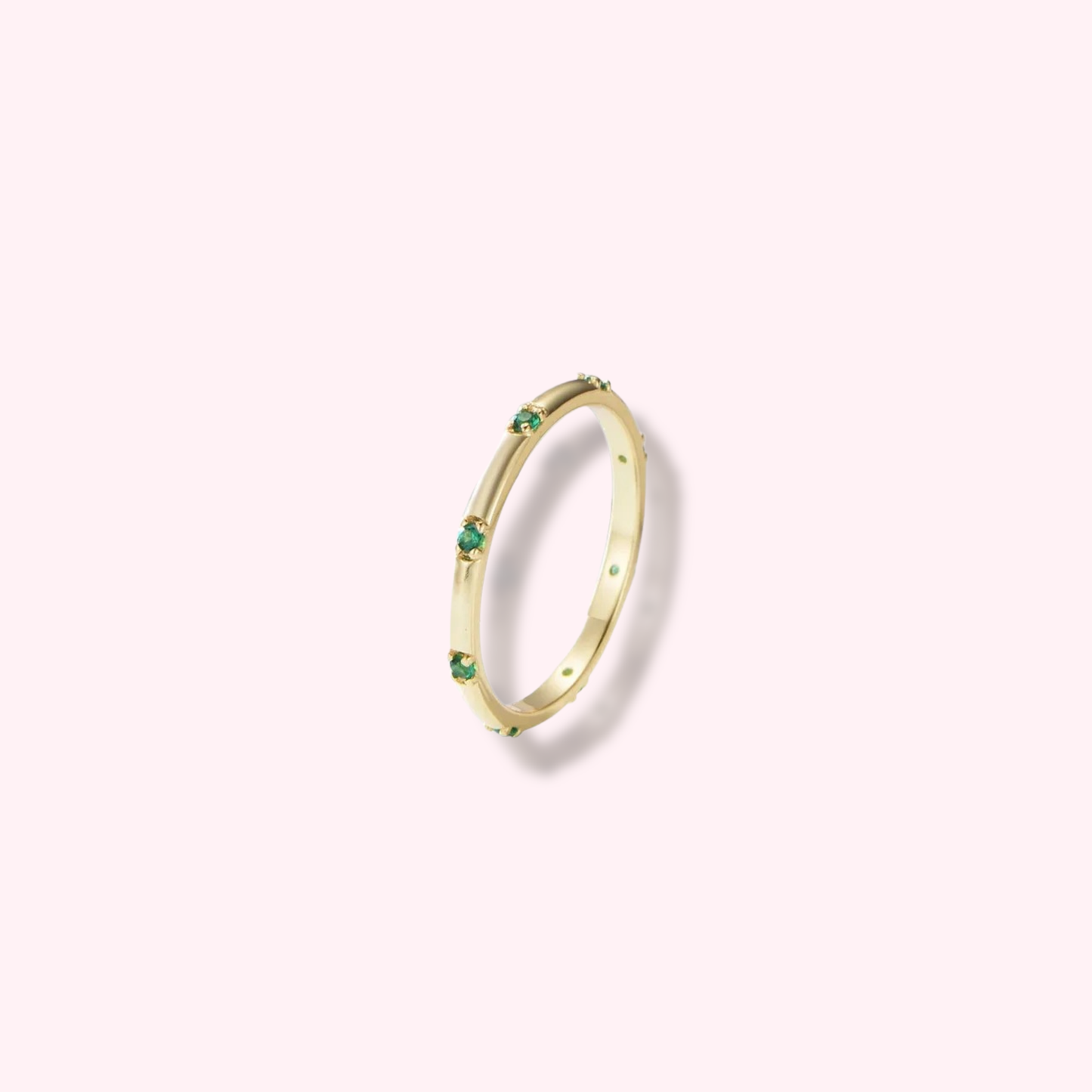 Emerald Zircon Ring