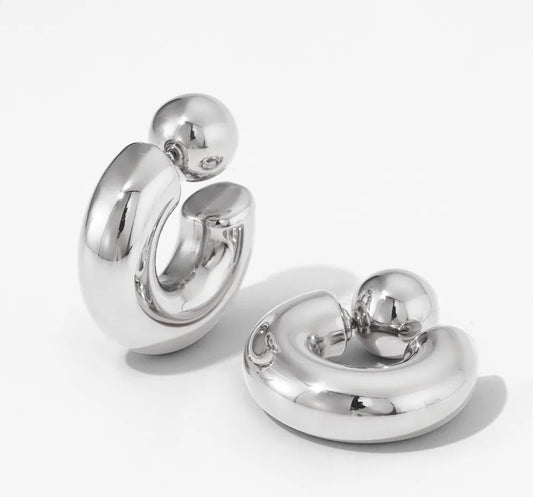 Gante silver hoop