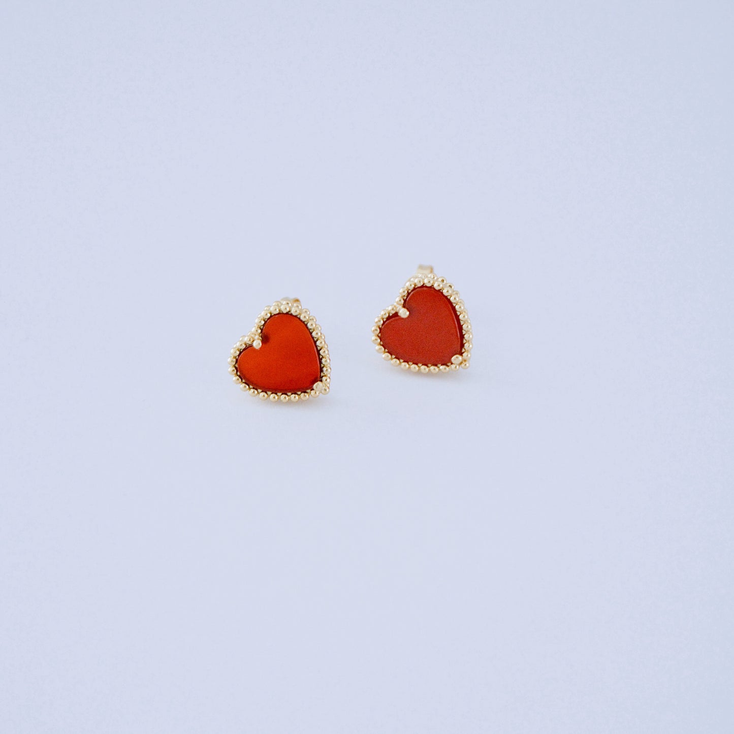 Red heart earring