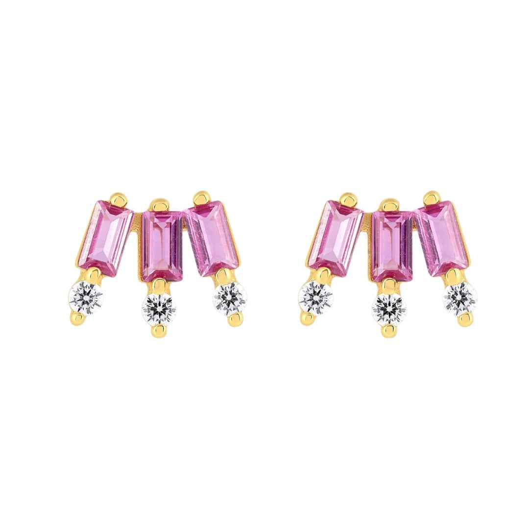 Baguette Glow Studs