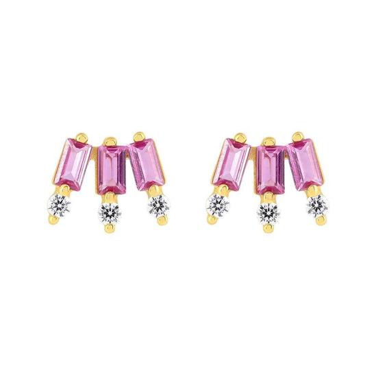 Baguette Glow Studs