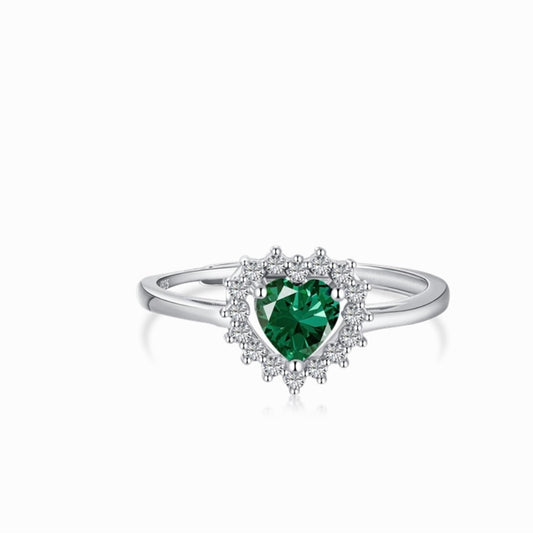 925 Silver Emerald Ring