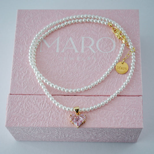 Pink Heart Necklace