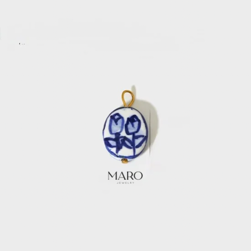 Tulip ceramic charm