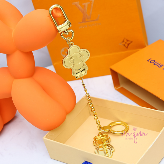 LV GOLD KEYCHAIN