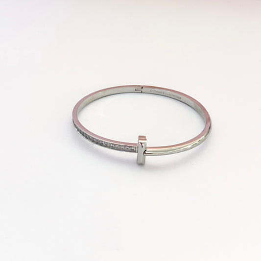 Silver diamond bracelet