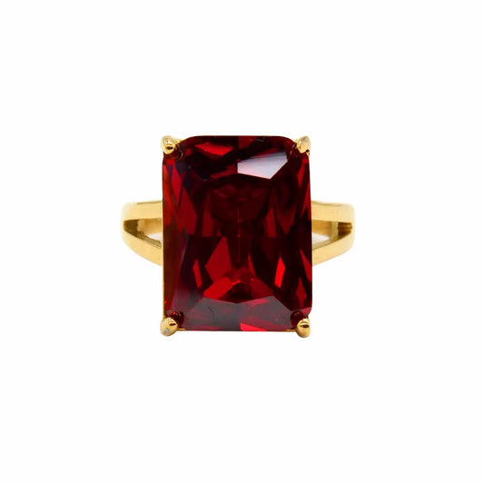 Red square ring