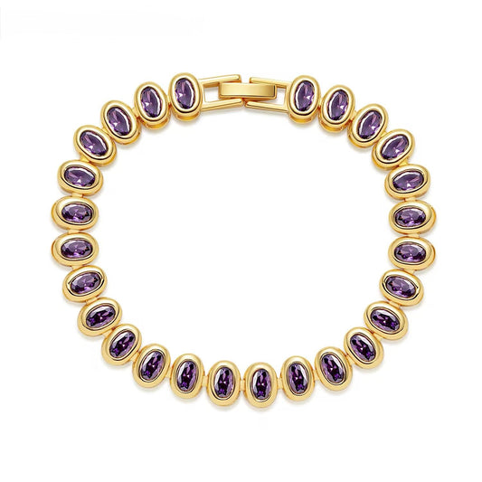 Tennis purple zircon bracelet