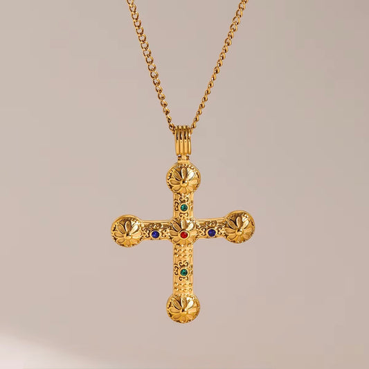 Gemstone Cross necklace