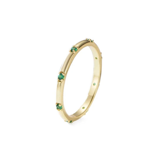 Cubic zircon ring