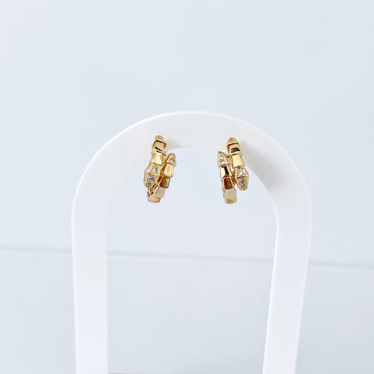 B gold earring