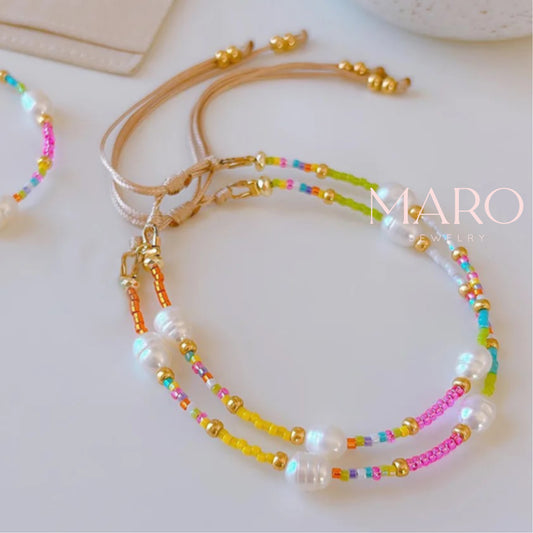 Girl boho miyuki bracelet