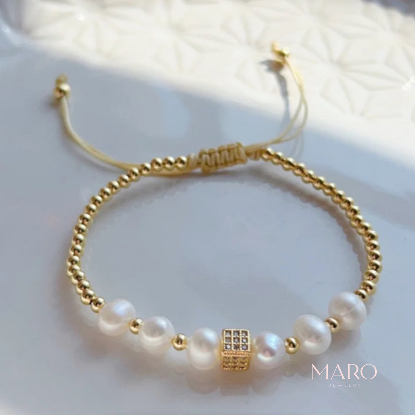 Clay beaded bracelet