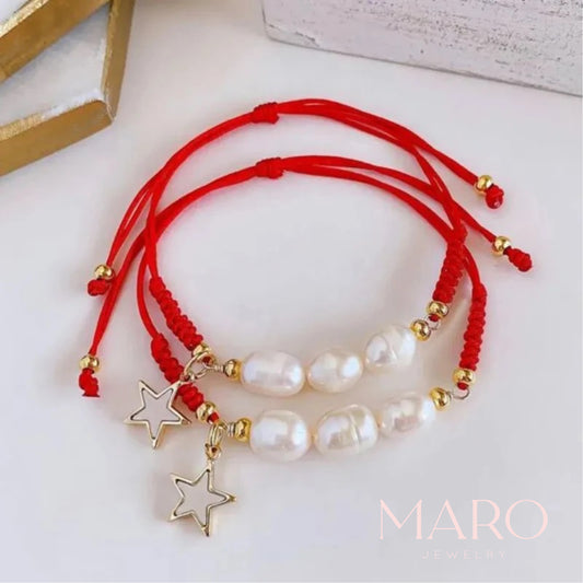 LUCKY RED STRIBG BRACELET