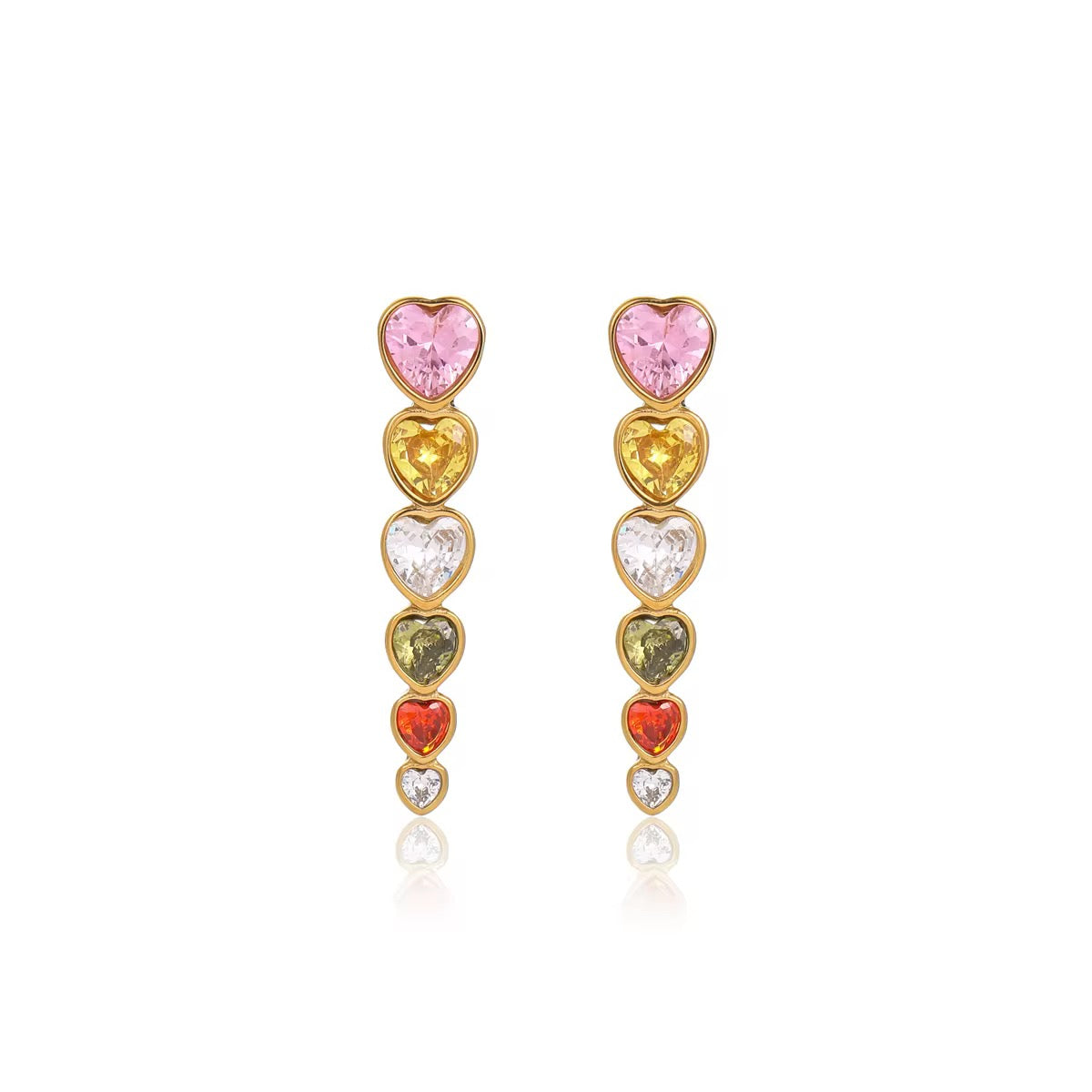 Heart drop earring - MARO JEWELRY