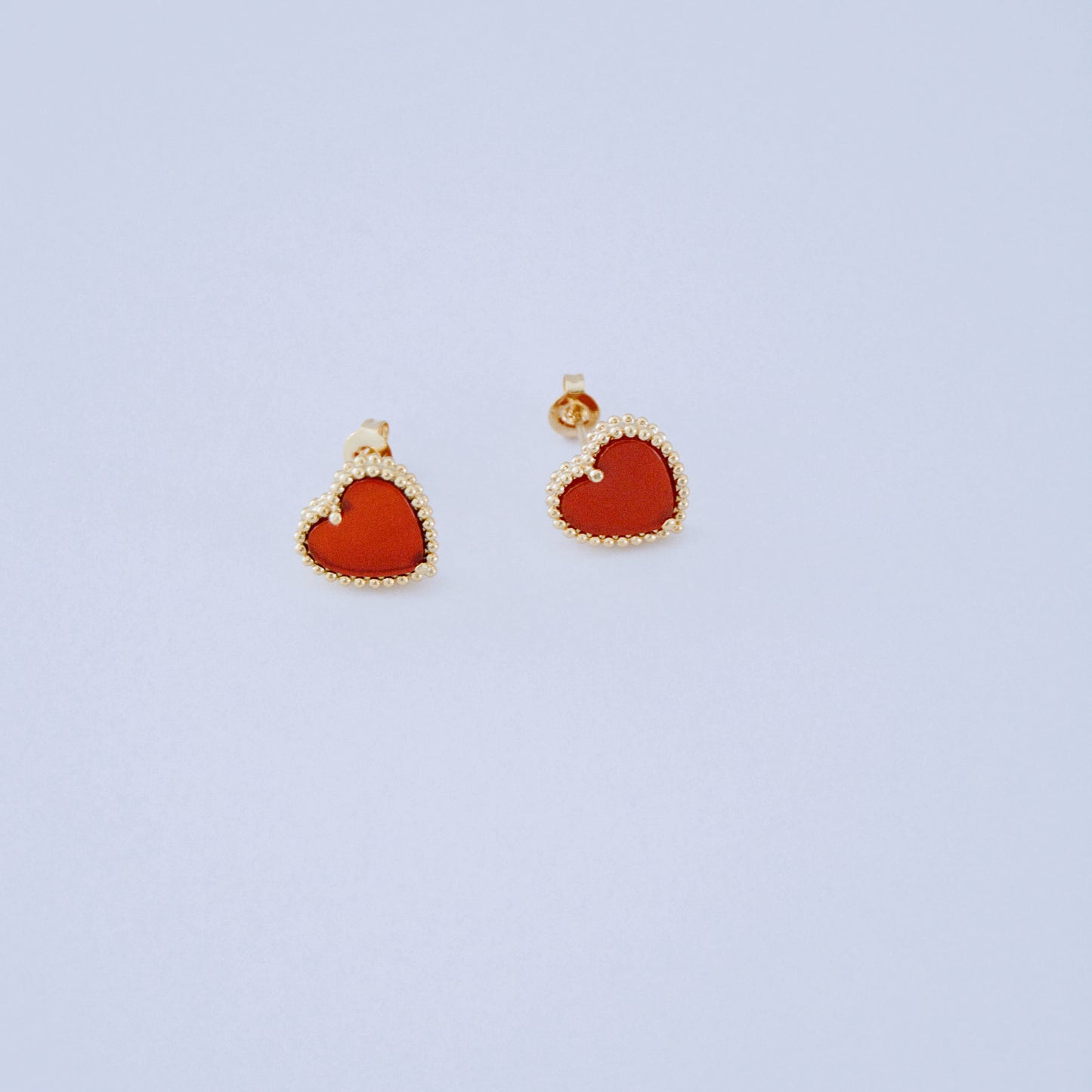 Red heart earring