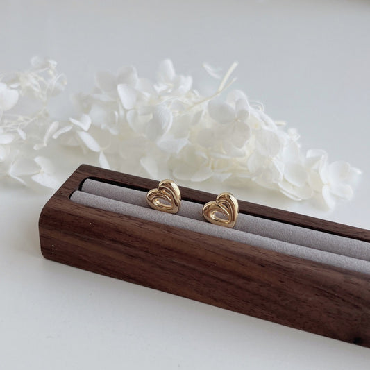 GOLD HEART EARRING