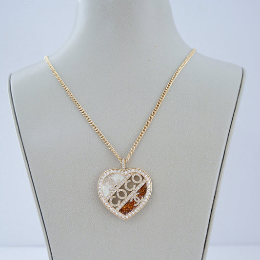 Gold long necklace