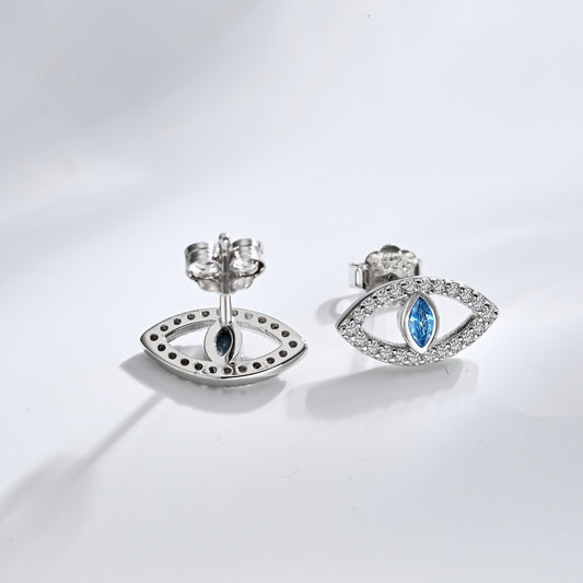 EVIL EYE SILVER EARRING