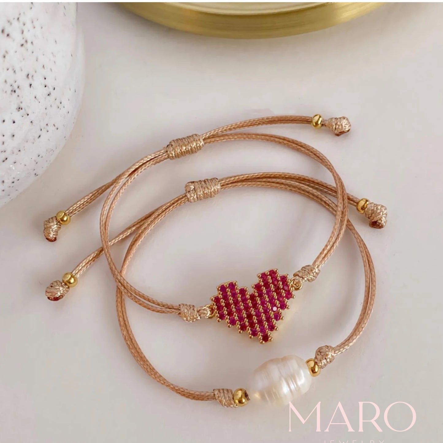 Cubic zirconia heart bracelet
