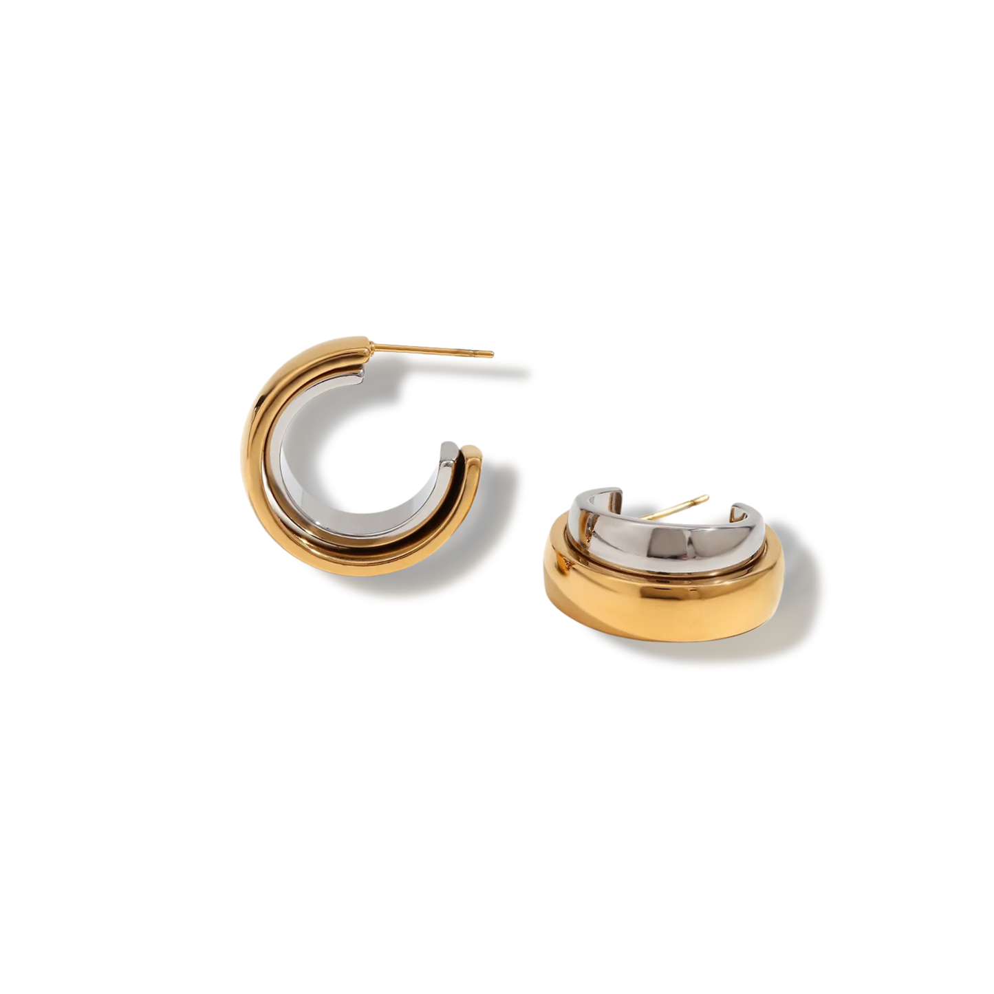 C-Shaped Hoop Earrings 💧