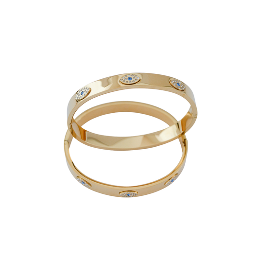 Evil eye bangle bracelet