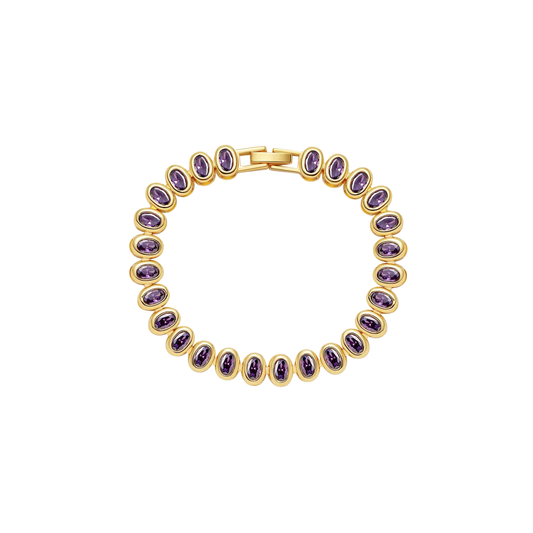 Tennis purple zircon bracelet